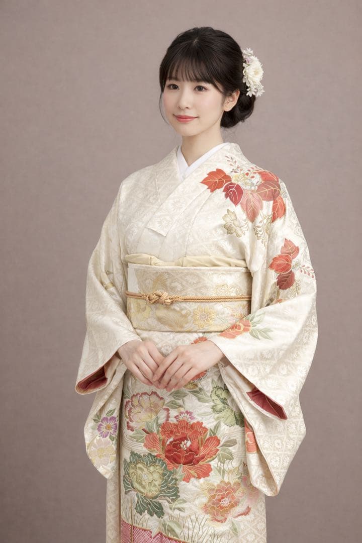 ◎mk-574　訪問着　金駒刺繍　豪華刺繍　アンティーク　　2-6