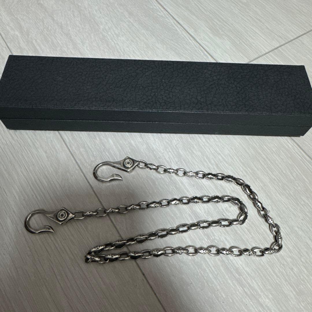 ウォレットチェーン 金属製 フック付き