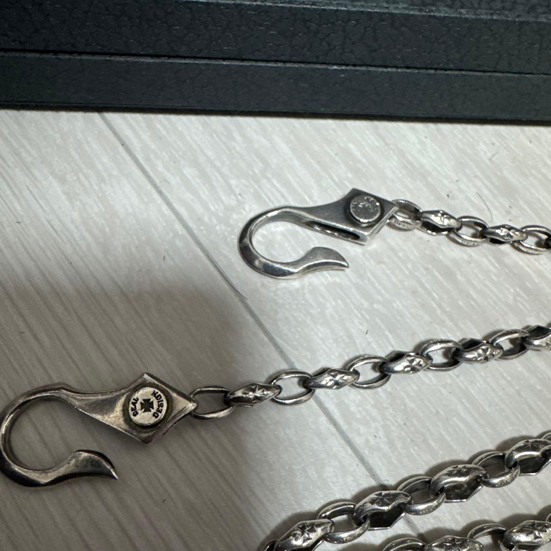 ウォレットチェーン 金属製 フック付き