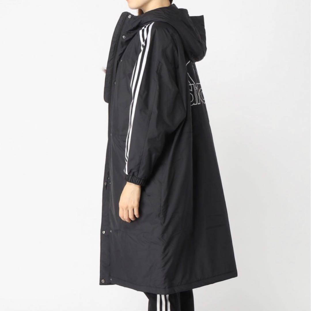 adidas アディダス ベンチコート フード付き ブラック サイズ OT 新品