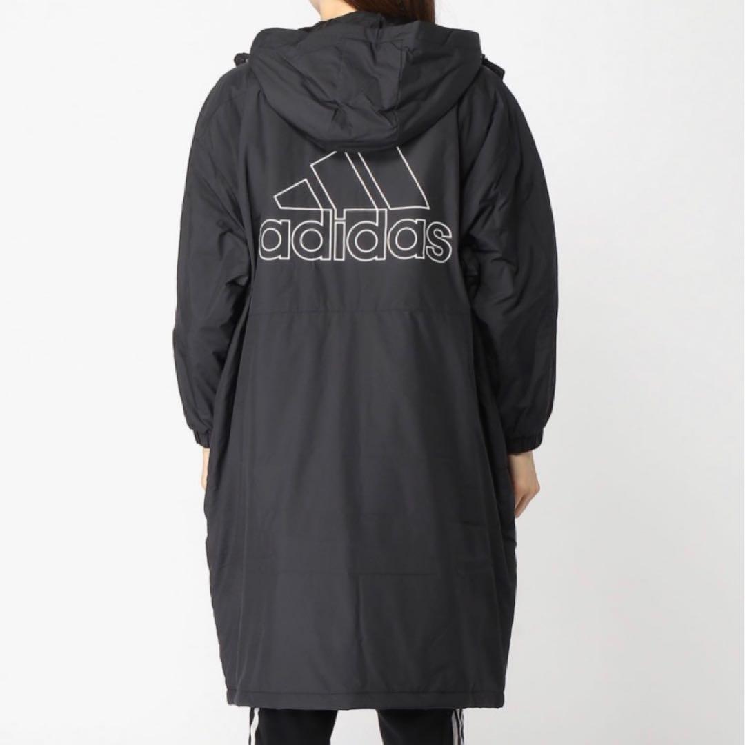 adidas アディダス ベンチコート フード付き ブラック サイズ OT 新品