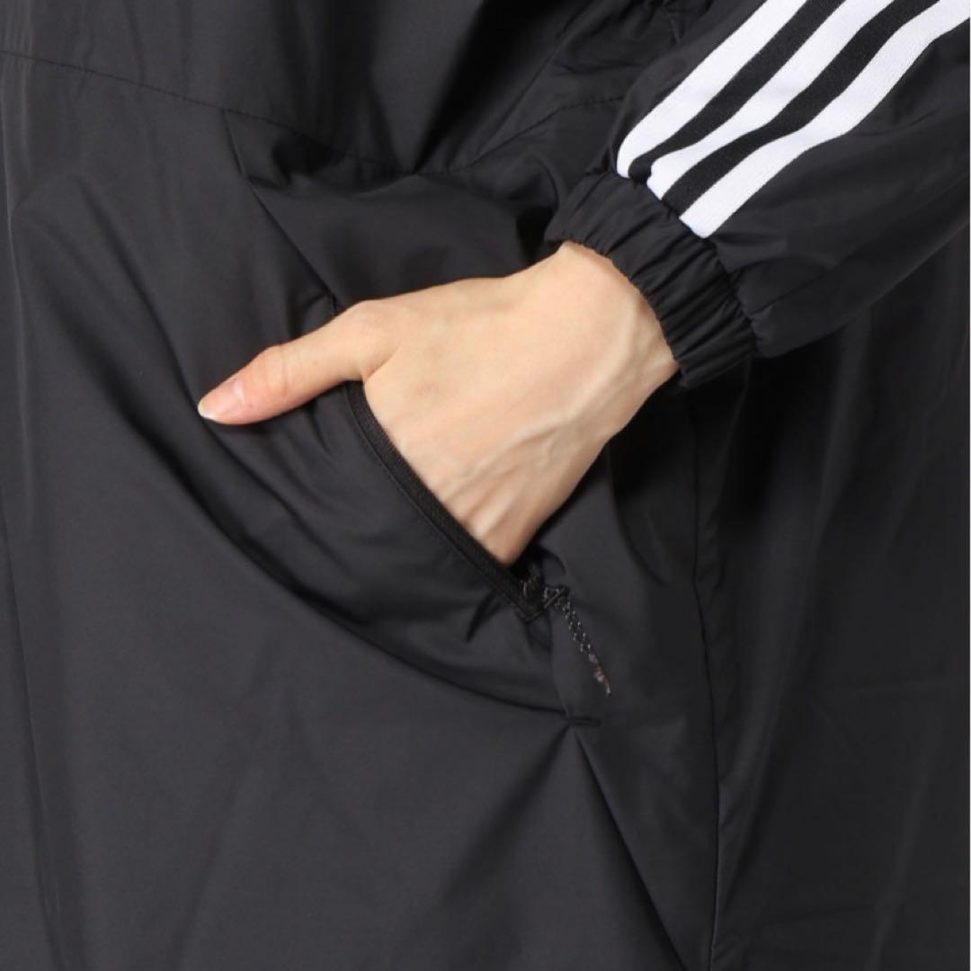 adidas アディダス ベンチコート フード付き ブラック サイズ OT 新品