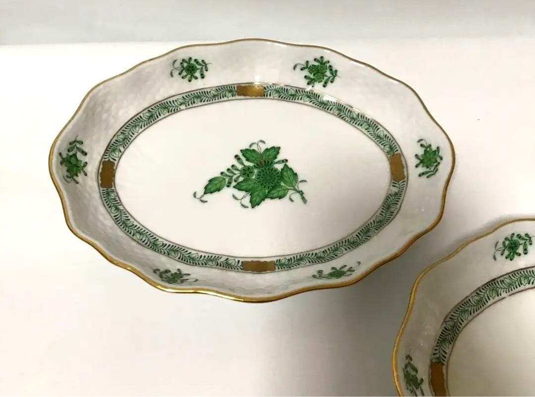 ヘレンド インドの華 オーバル ディッシュ　２枚セット