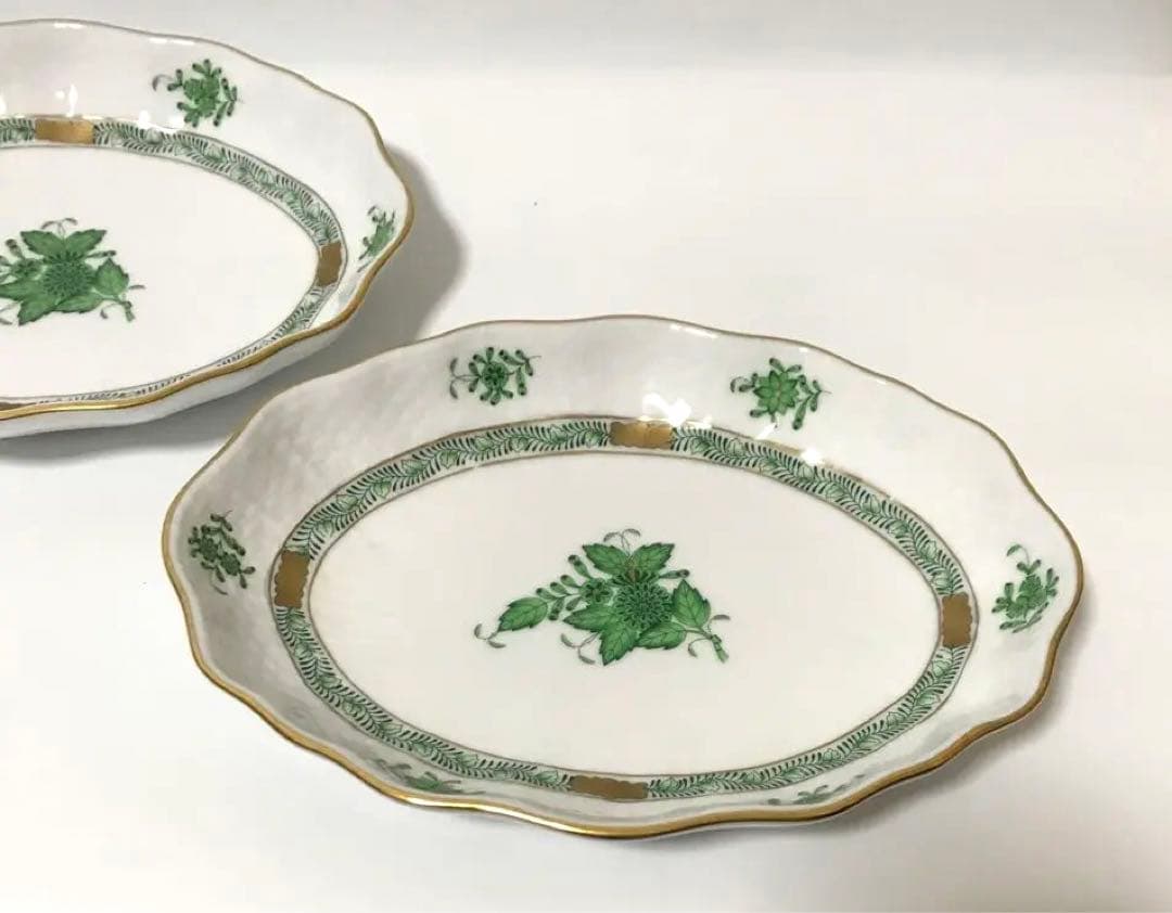 ヘレンド インドの華 オーバル ディッシュ　２枚セット