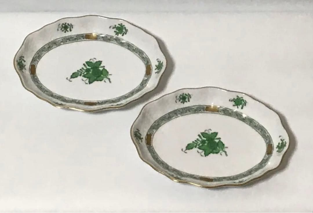 ヘレンド インドの華 オーバル ディッシュ　２枚セット