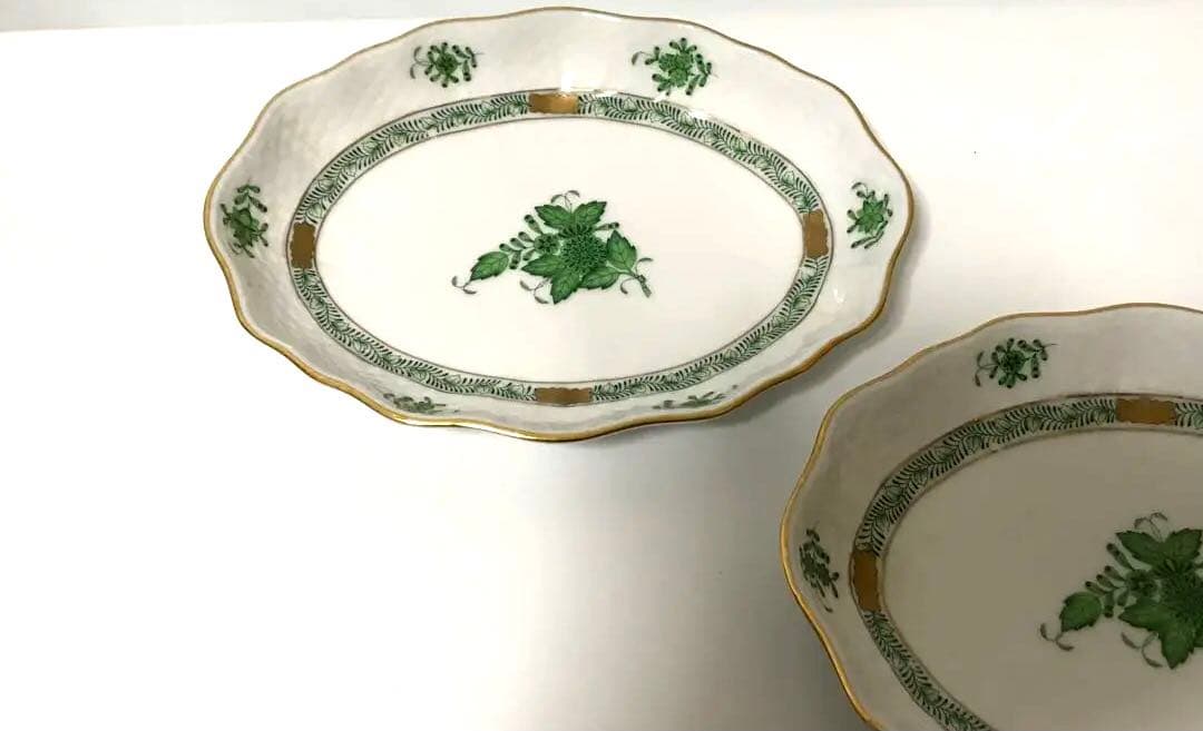 ヘレンド インドの華 オーバル ディッシュ　２枚セット