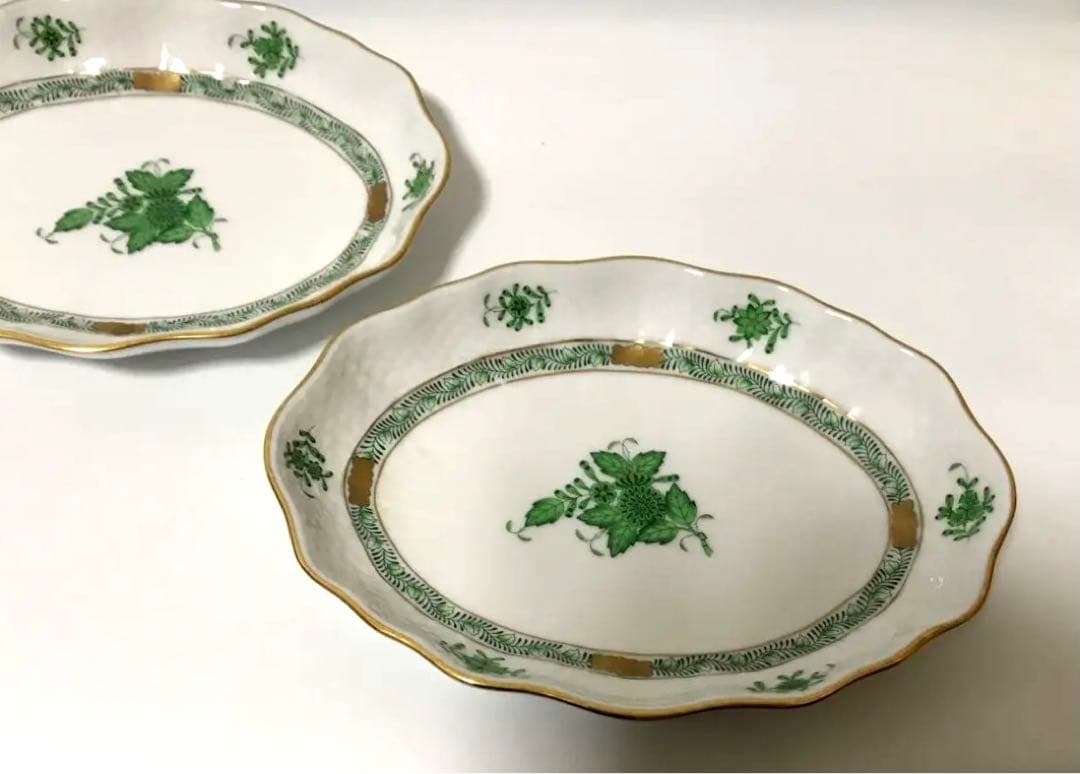 ヘレンド インドの華 オーバル ディッシュ　２枚セット