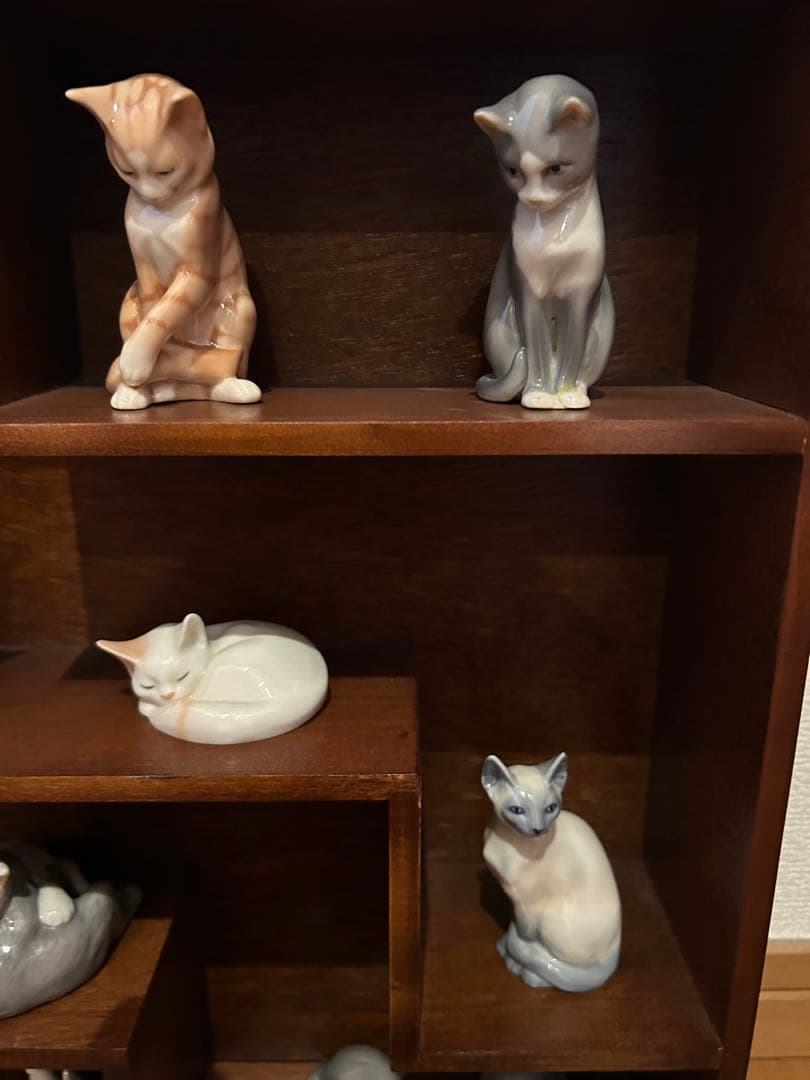 値下ロイヤルコペンハーゲン猫12ミニキャットコレクションフィギアひな祭りネコの日