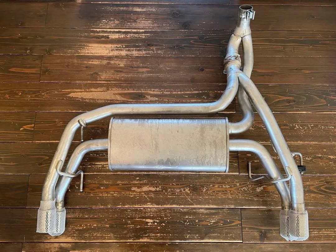 未使用〉ABARTH ステンレス製デュアルエキゾーストマフラー／レコードモンツァ