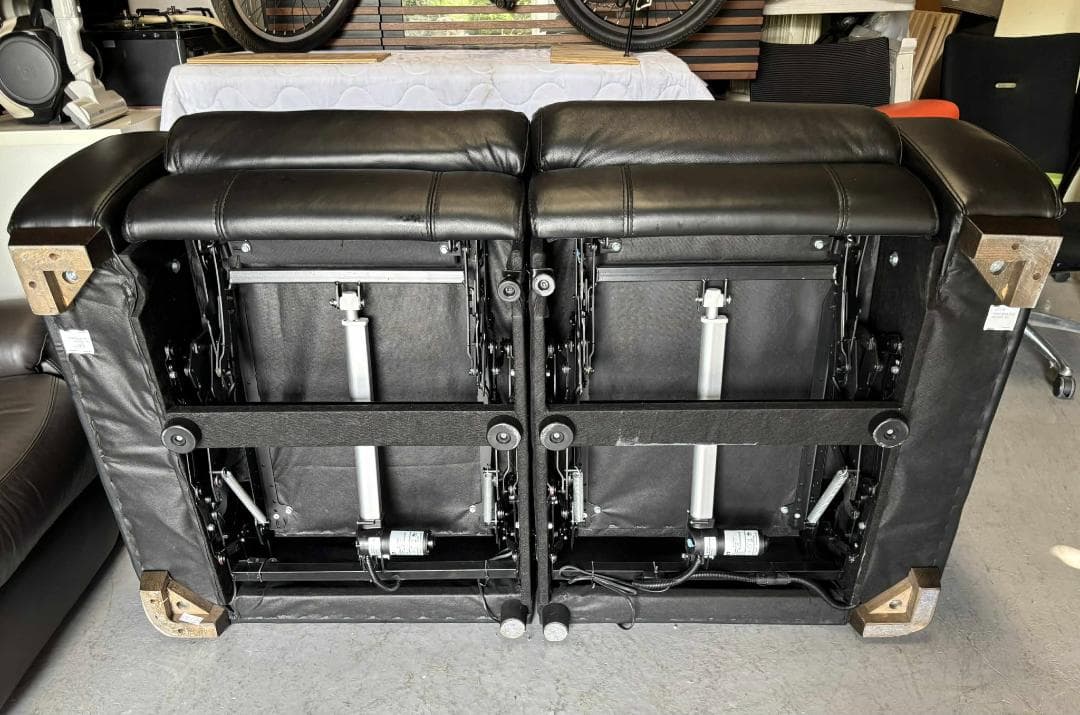 づかさん NITORI 電動リクライニングソファ 本革ソファ、幅156cm