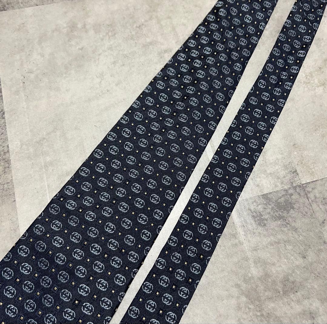 GUCCI ネクタイ ハイブランド GG柄 刺繍 光沢