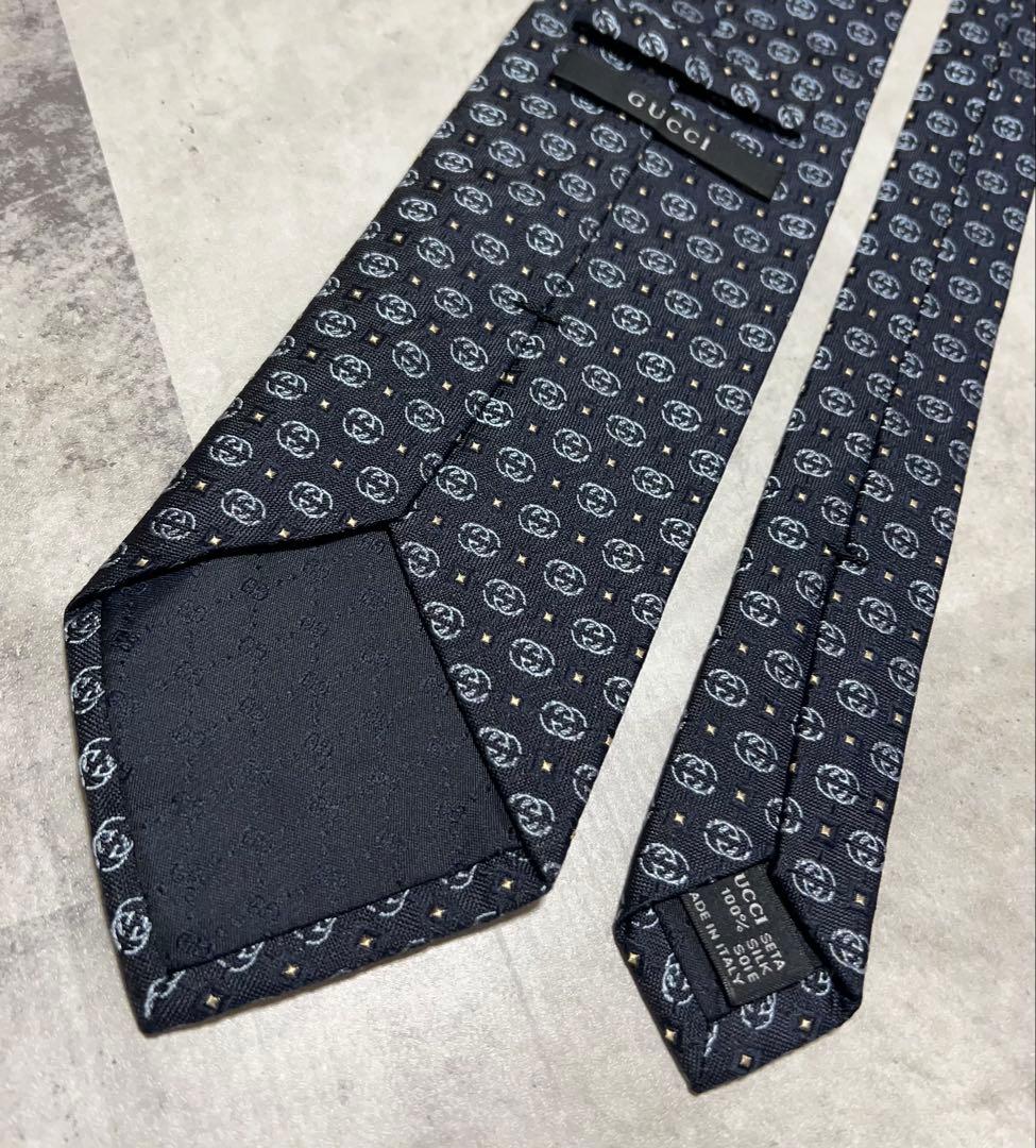 GUCCI ネクタイ ハイブランド GG柄 刺繍 光沢