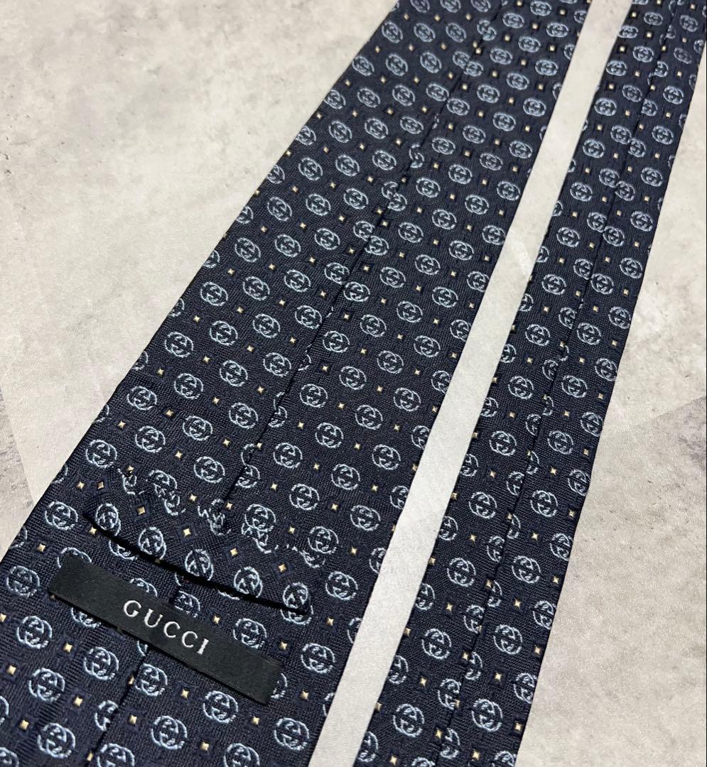 GUCCI ネクタイ ハイブランド GG柄 刺繍 光沢