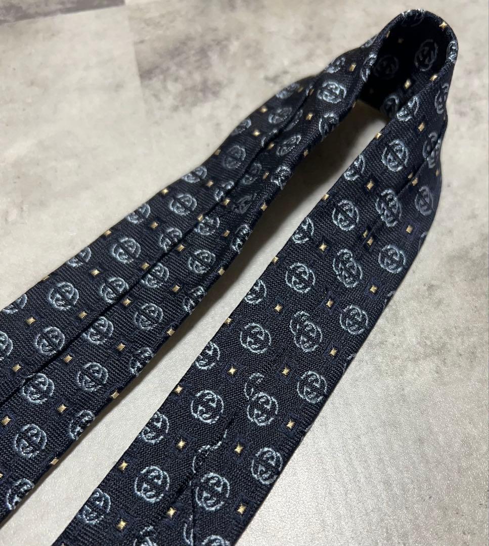 GUCCI ネクタイ ハイブランド GG柄 刺繍 光沢