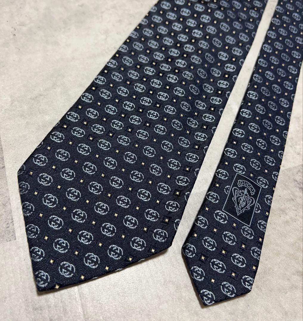 GUCCI ネクタイ ハイブランド GG柄 刺繍 光沢