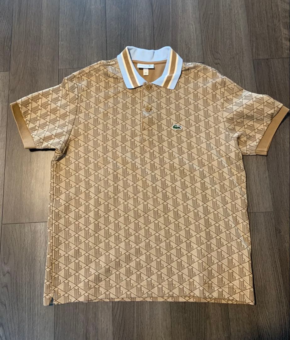 LACOSTE モノグラムポロシャツ　US Lサイズ