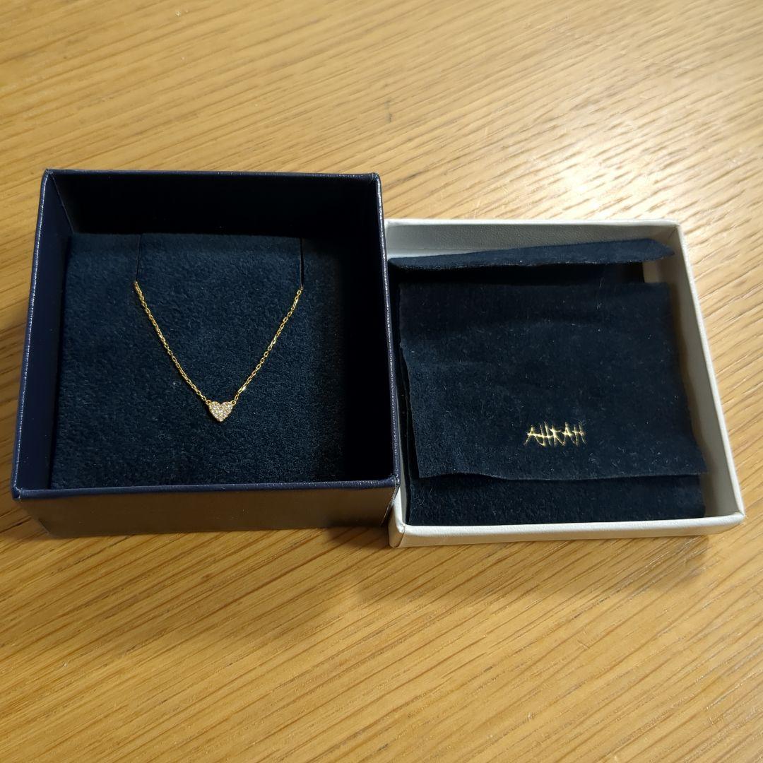 AHKAH ゴールド ハート型 ネックレス ボックス付き