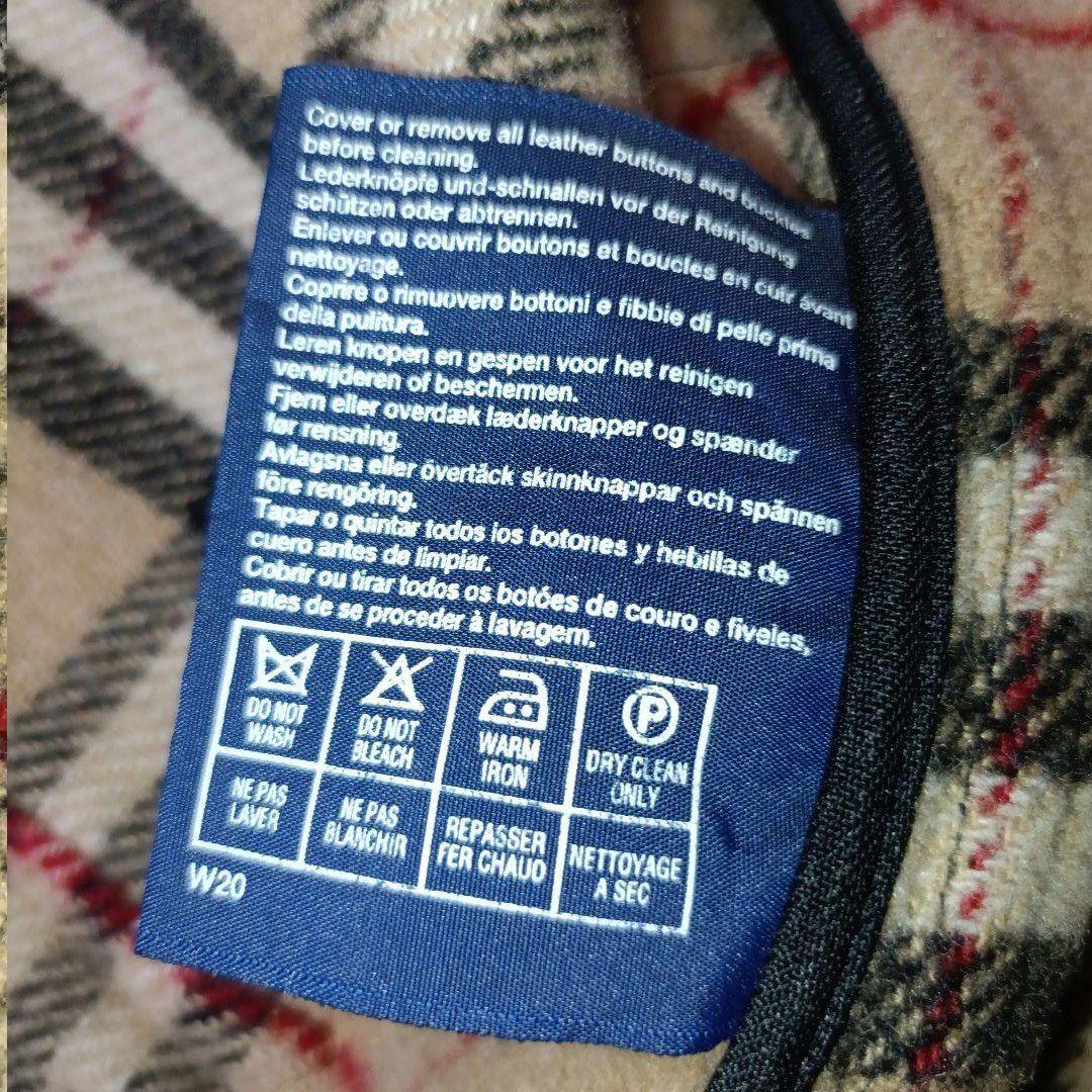 希少■Burberrys ウール ダッフルコート ネイビー ノバチェック 英国製