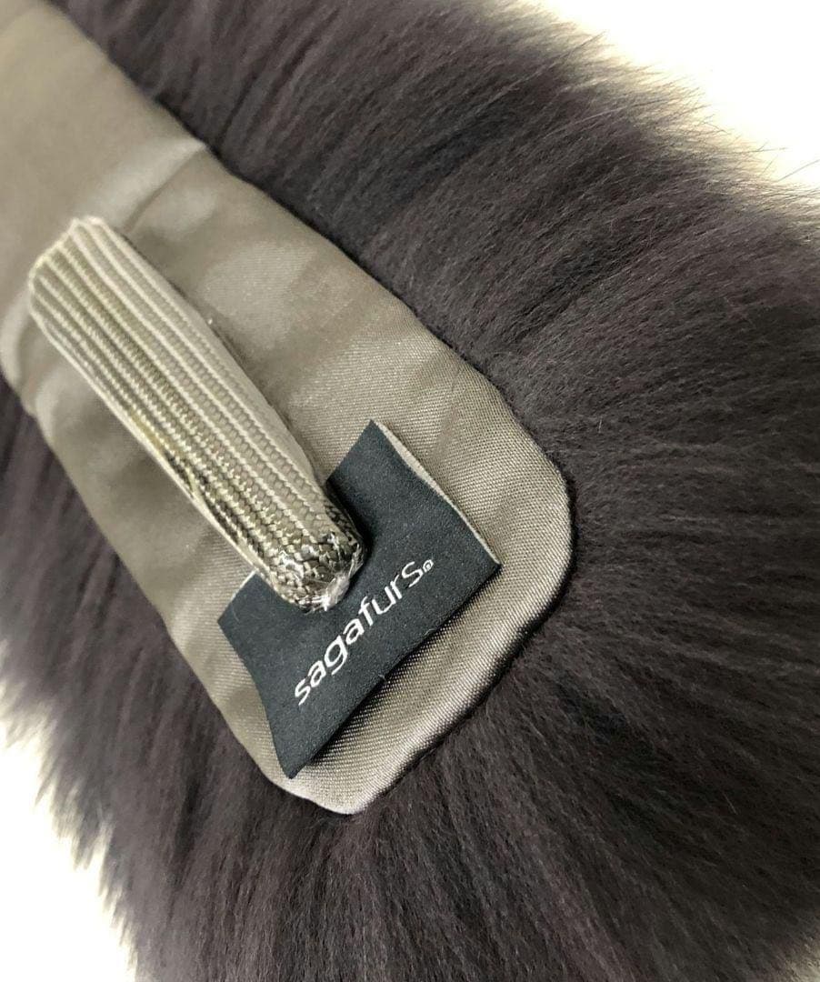 【新品 ファーマフラー】サガフォックス【ダークグレー】