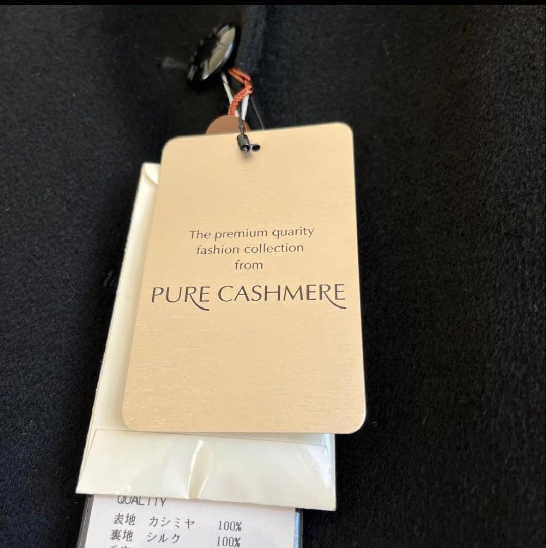 BALMAIN ブラック ケープコート フォックスファー付き