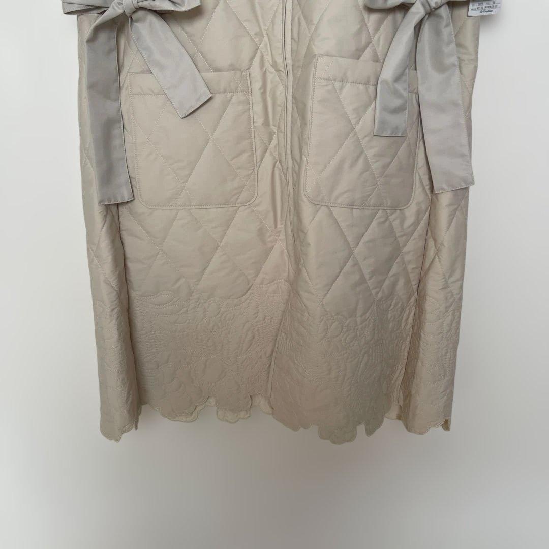 verofonna ベージュ キルティングダウンベスト　ジレ　サイズ38 Ｍ