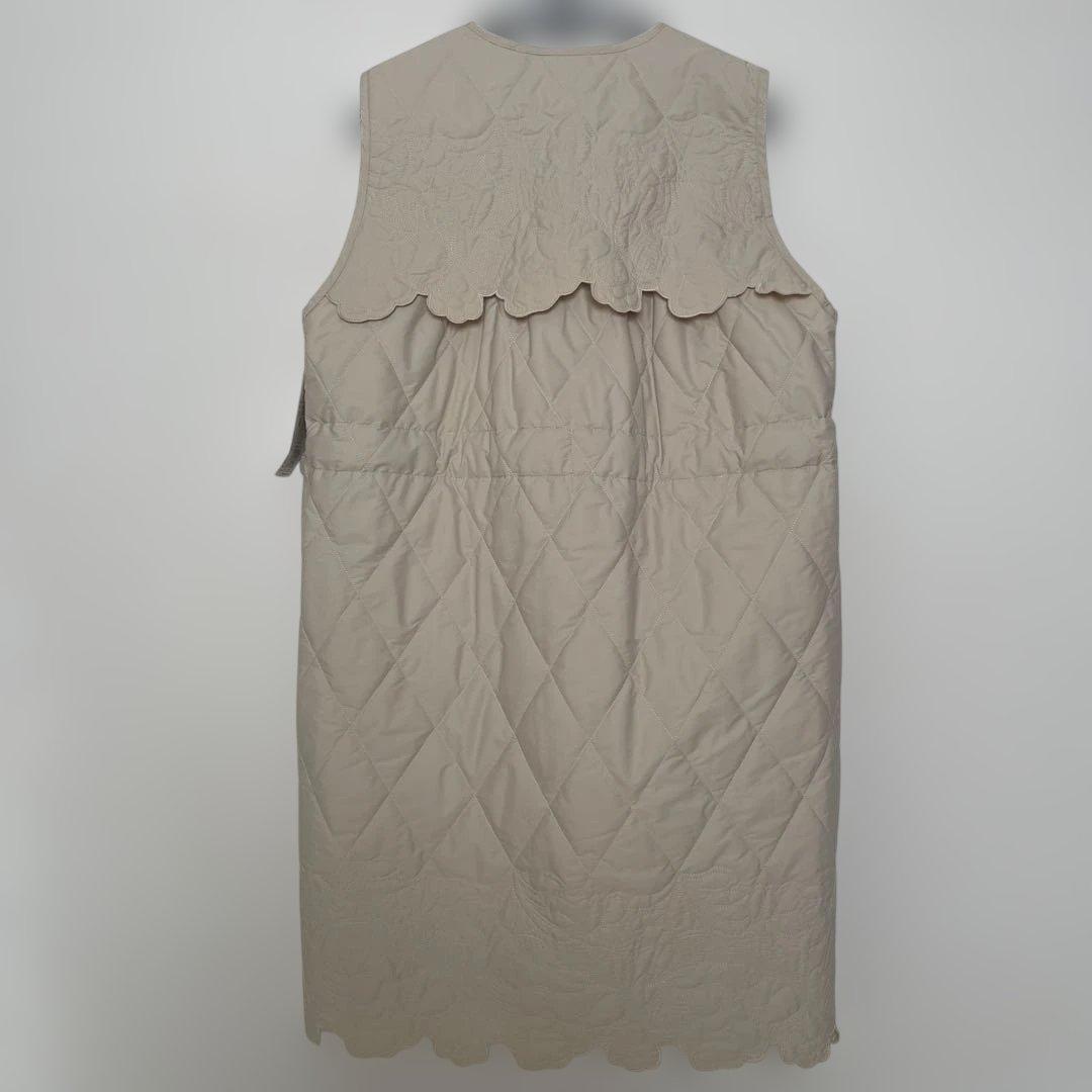 verofonna ベージュ キルティングダウンベスト　ジレ　サイズ38 Ｍ