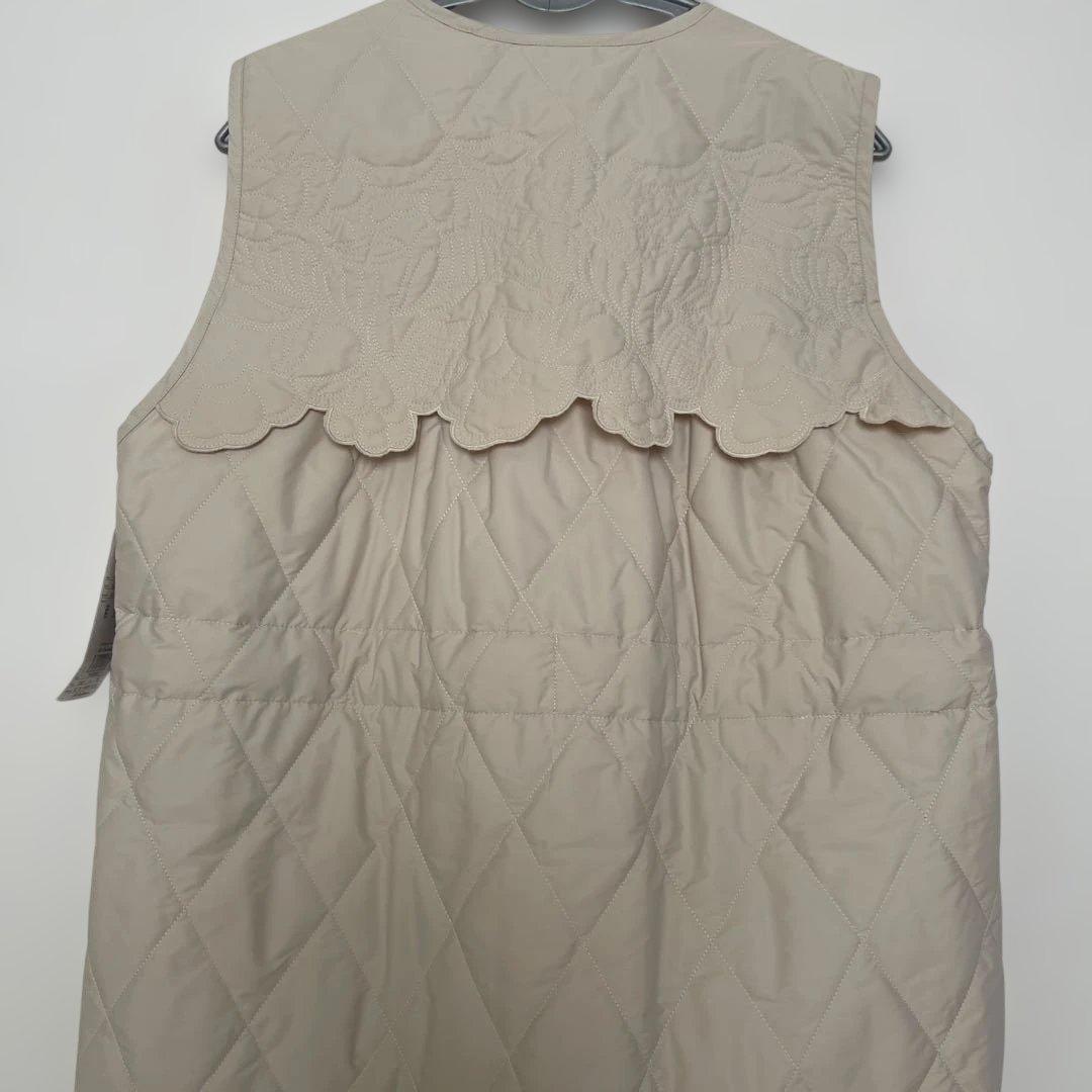 verofonna ベージュ キルティングダウンベスト　ジレ　サイズ38 Ｍ