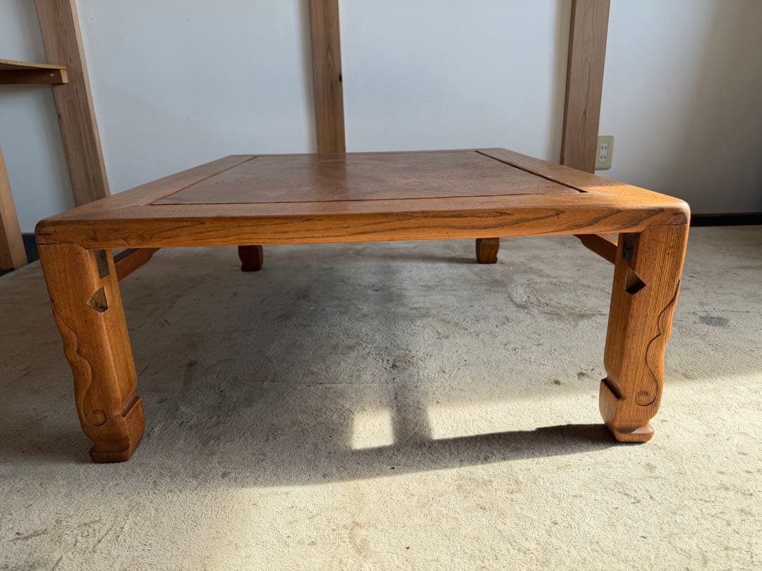 折りたたみ座卓 木製 伝統的デザイン　アンティーク　ヴィンテージ