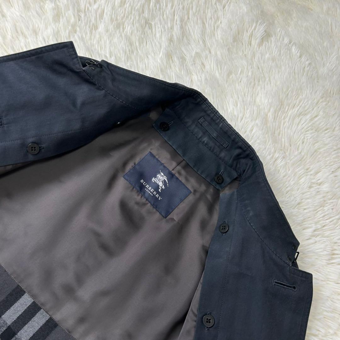 【美品/L】バーバリーロンドン ステンカラーコート アウター ウールライナー付