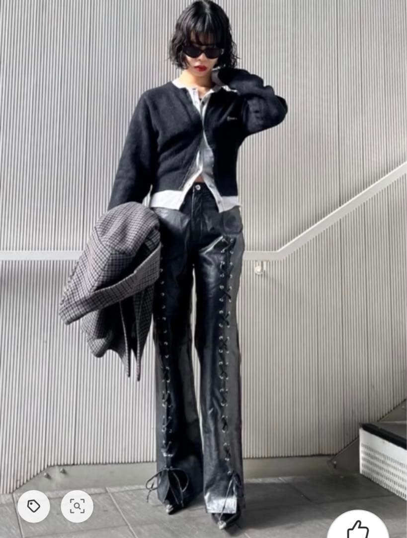 PRANK PROJECT レースアップヴィーガンレザーパンツ