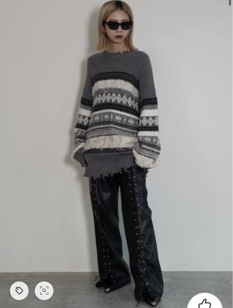 PRANK PROJECT レースアップヴィーガンレザーパンツ