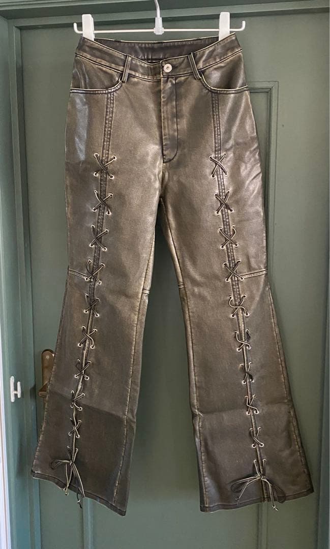 PRANK PROJECT レースアップヴィーガンレザーパンツ