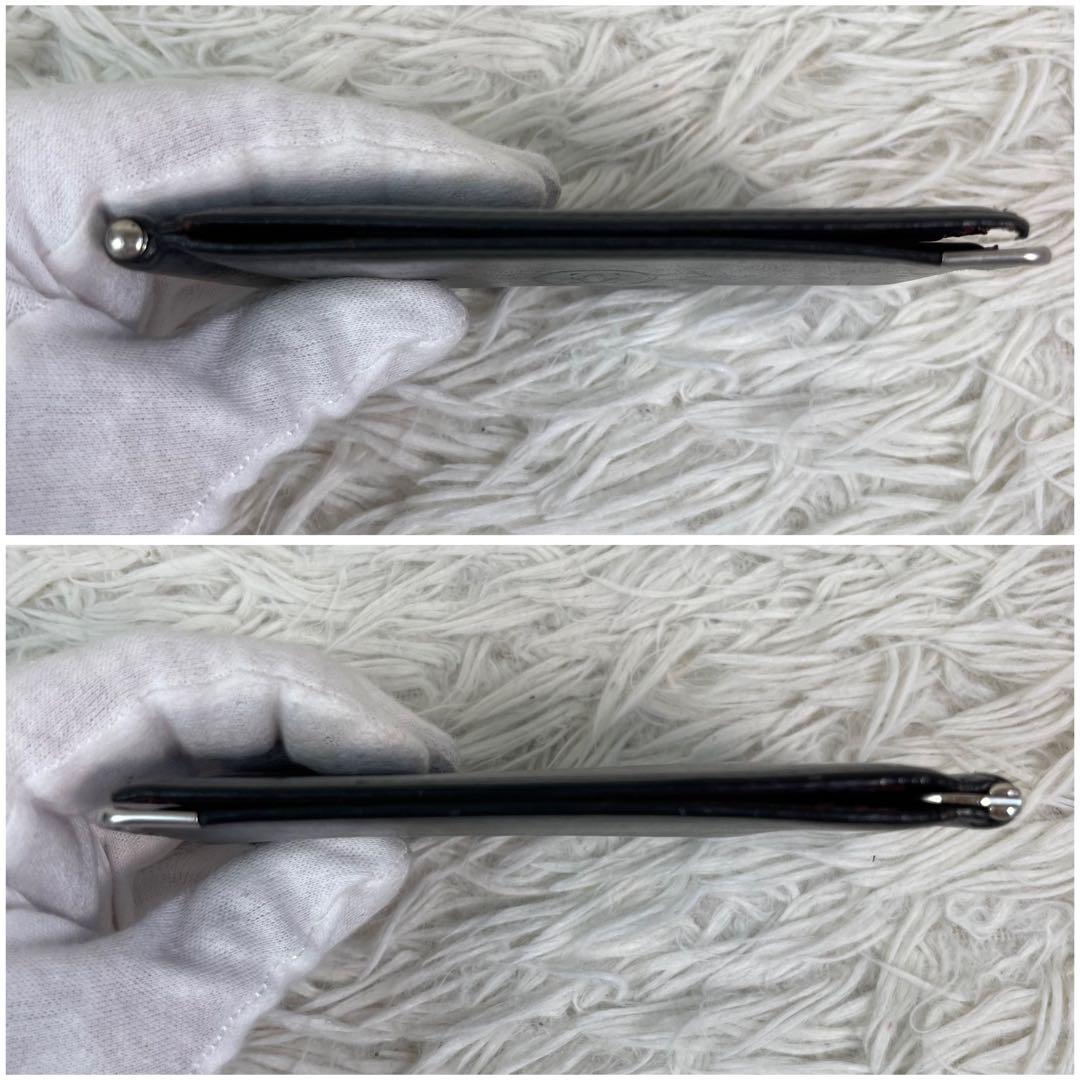 美品 Cartier カルティエ マスト ドゥ マネークリップ 二つ折り 希少黒