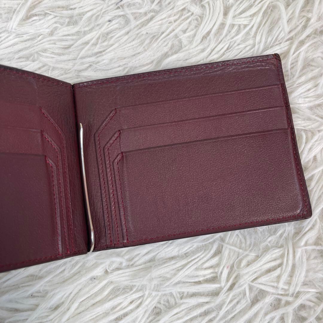 美品 Cartier カルティエ マスト ドゥ マネークリップ 二つ折り 希少黒