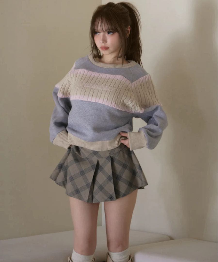 andmary Logo loose sweat gray 新品