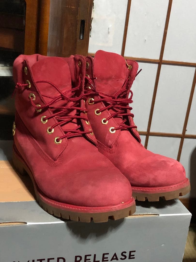限定 ティンバーランド ブーツ レッド TIMBERLAND 28cm 三代目