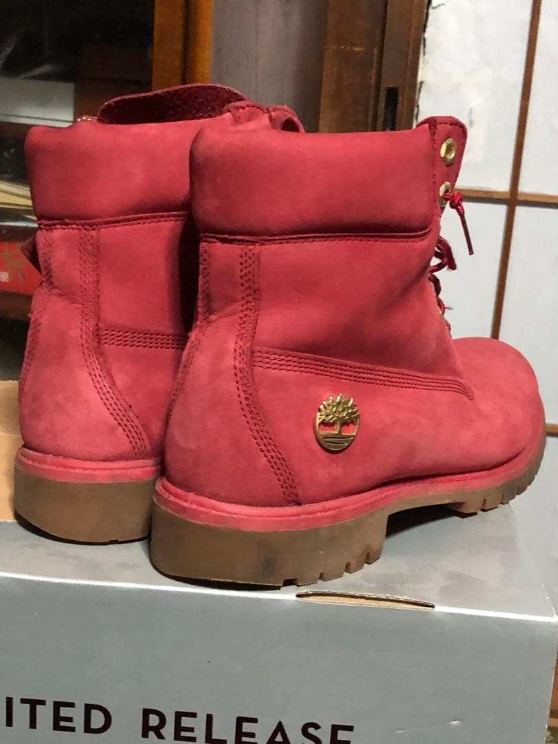 限定 ティンバーランド ブーツ レッド TIMBERLAND 28cm 三代目