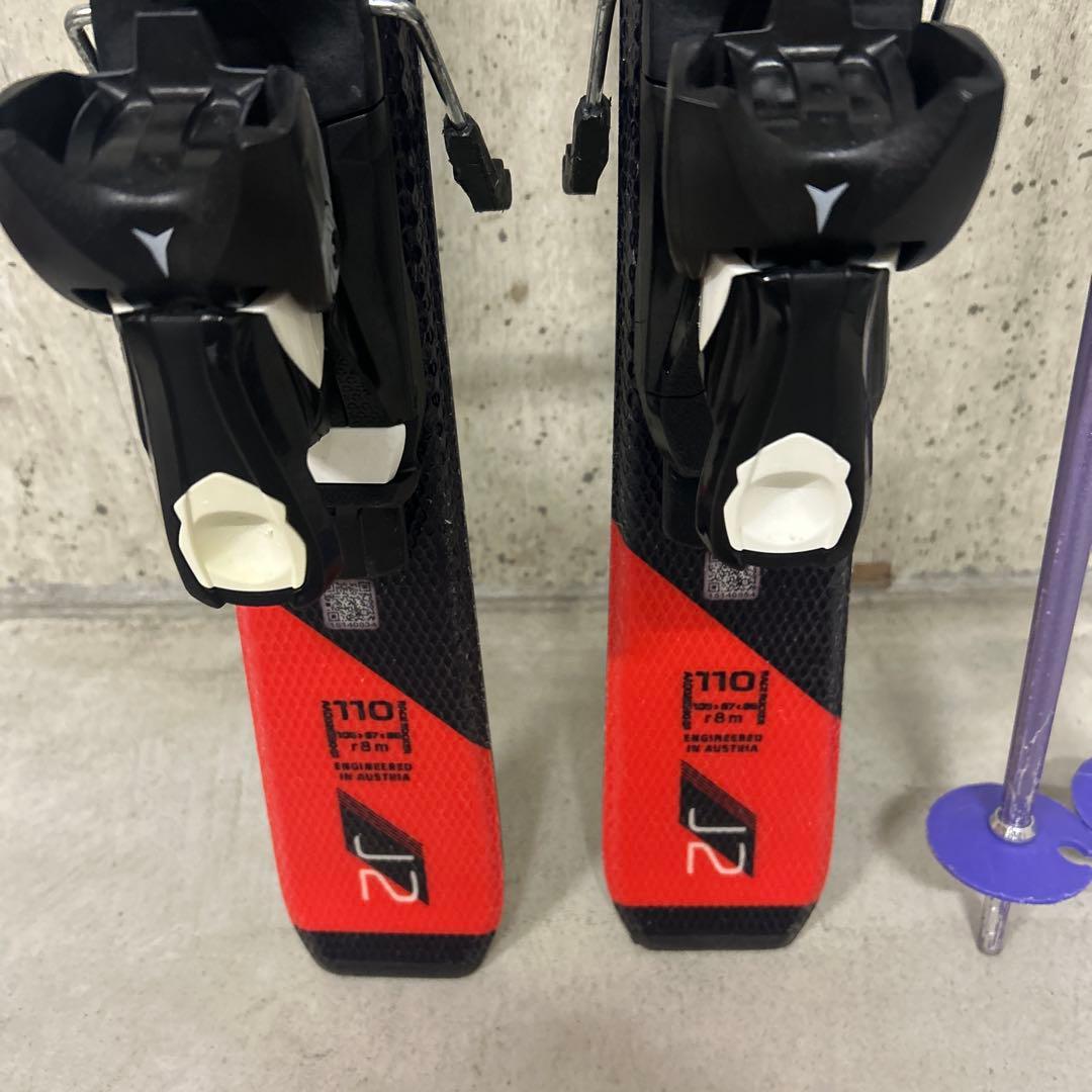 ATOMIC スキー110 ヘッドブーツ21センチ　ポール90 3点セット