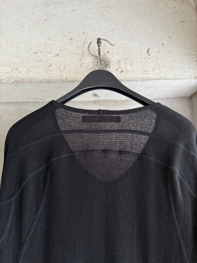 トップス JULIUS 2010SS Black Cotton-Silk L/S Tee