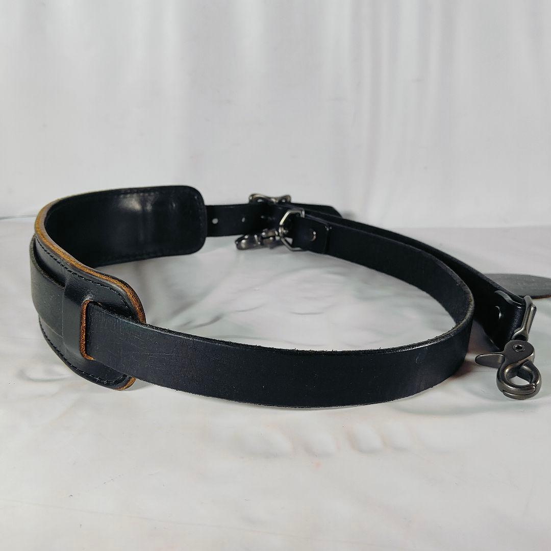 【新品極美品】ホーウィン社製 高級厚革ショルダーストラップ　クロムエクセルレザー