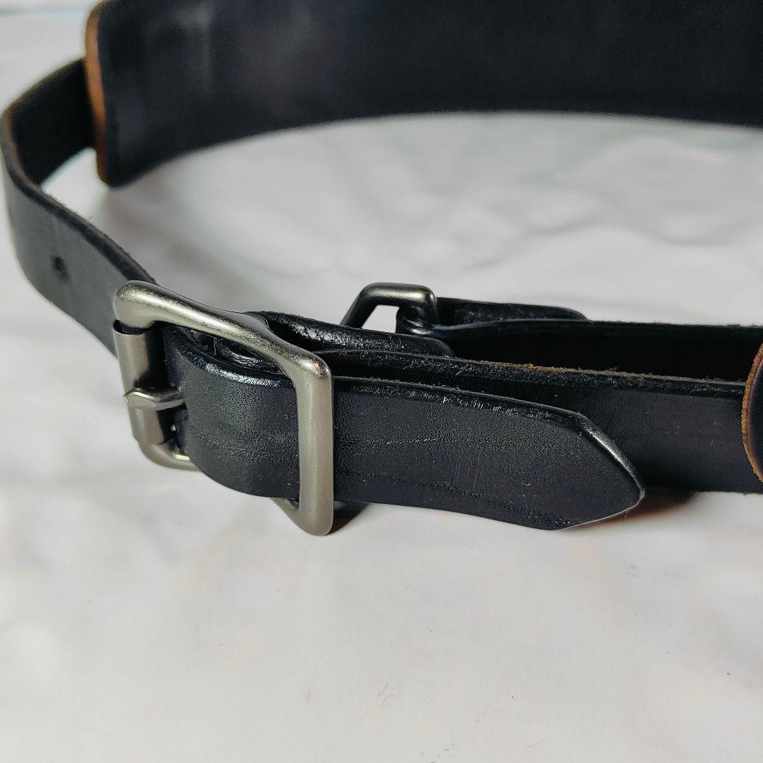 【新品極美品】ホーウィン社製 高級厚革ショルダーストラップ　クロムエクセルレザー