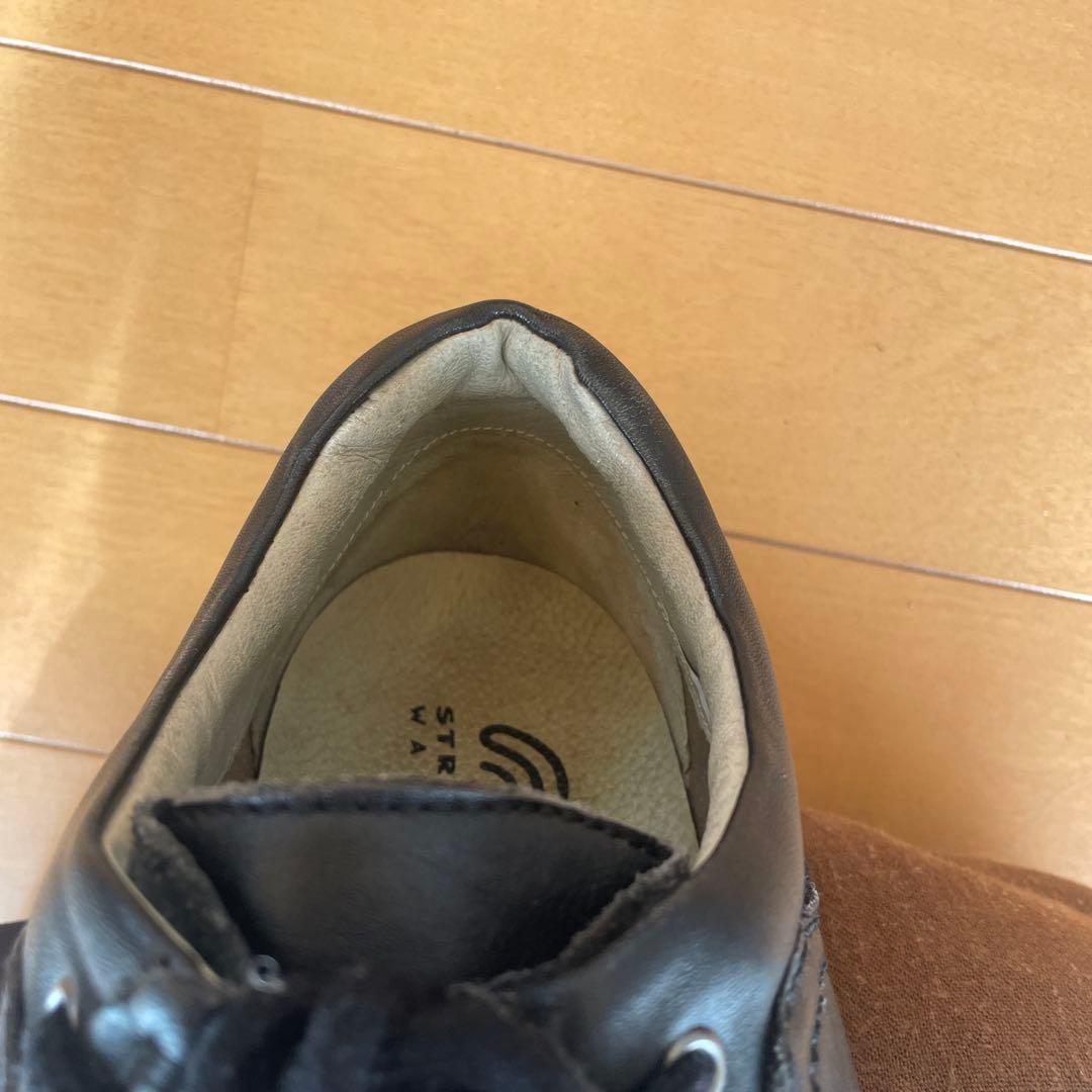 のさかストレッチウォーカー 41 黒 レザースエードシューズ インソールなし