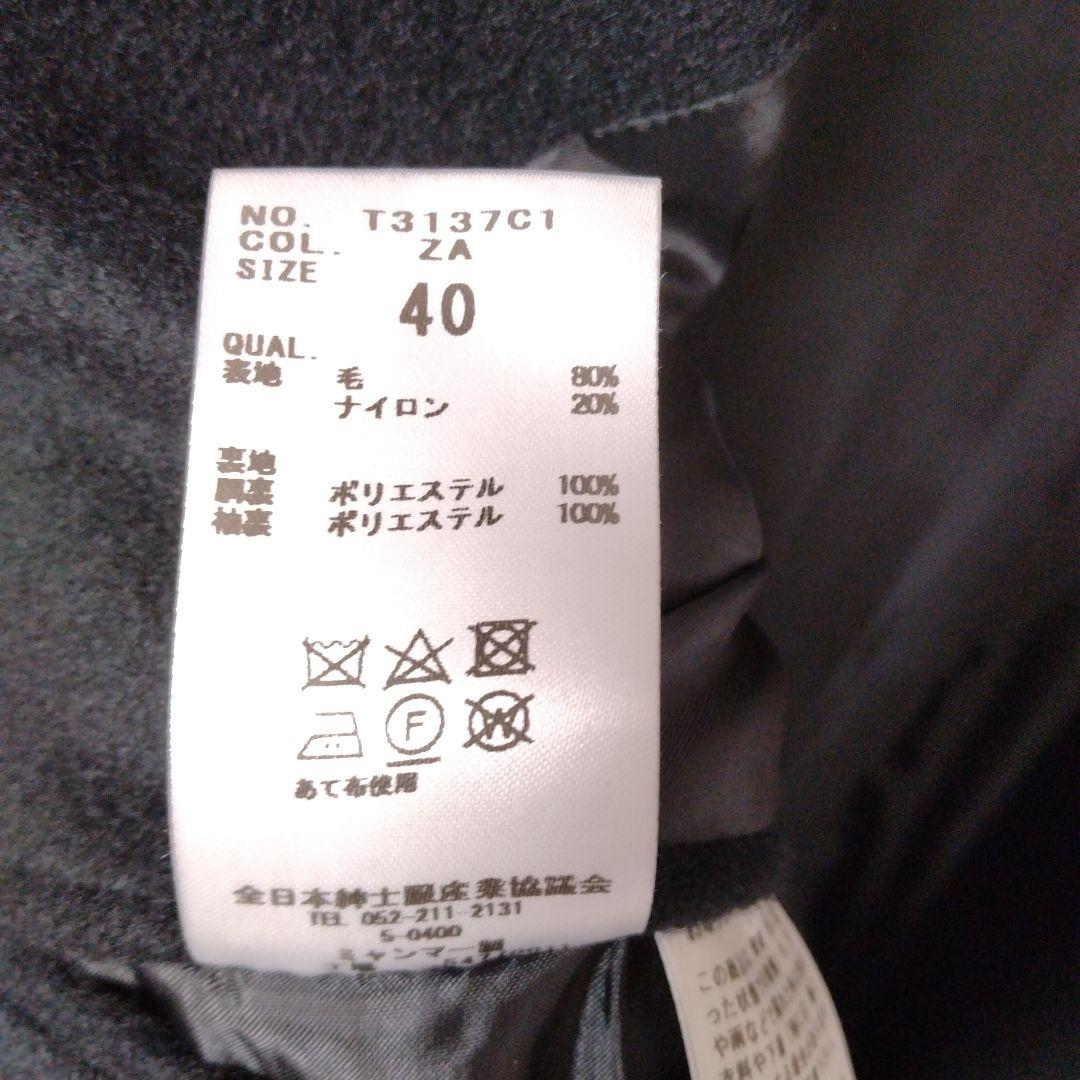 スーツカンパニー シングルボタン チェスターコート ブラック