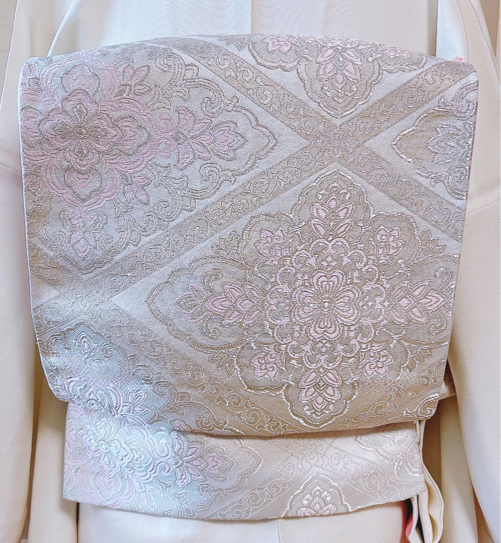 極美品　訪問着　フルセット 本加賀友禅 裄70 卒業式　入学式　L LL 白