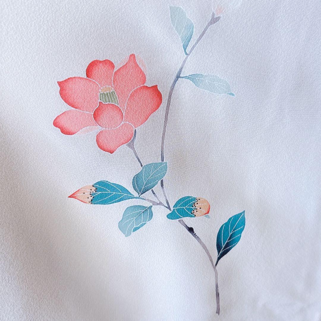 極美品　訪問着　フルセット 本加賀友禅 裄70 卒業式　入学式　L LL 白