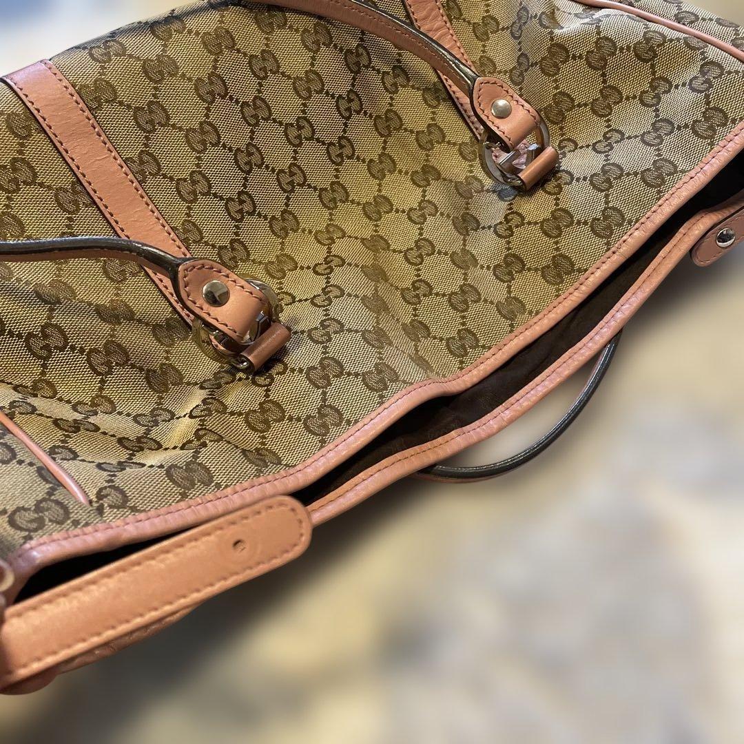 Gucci GGパターン トートバッグ ベージュ/ピンク