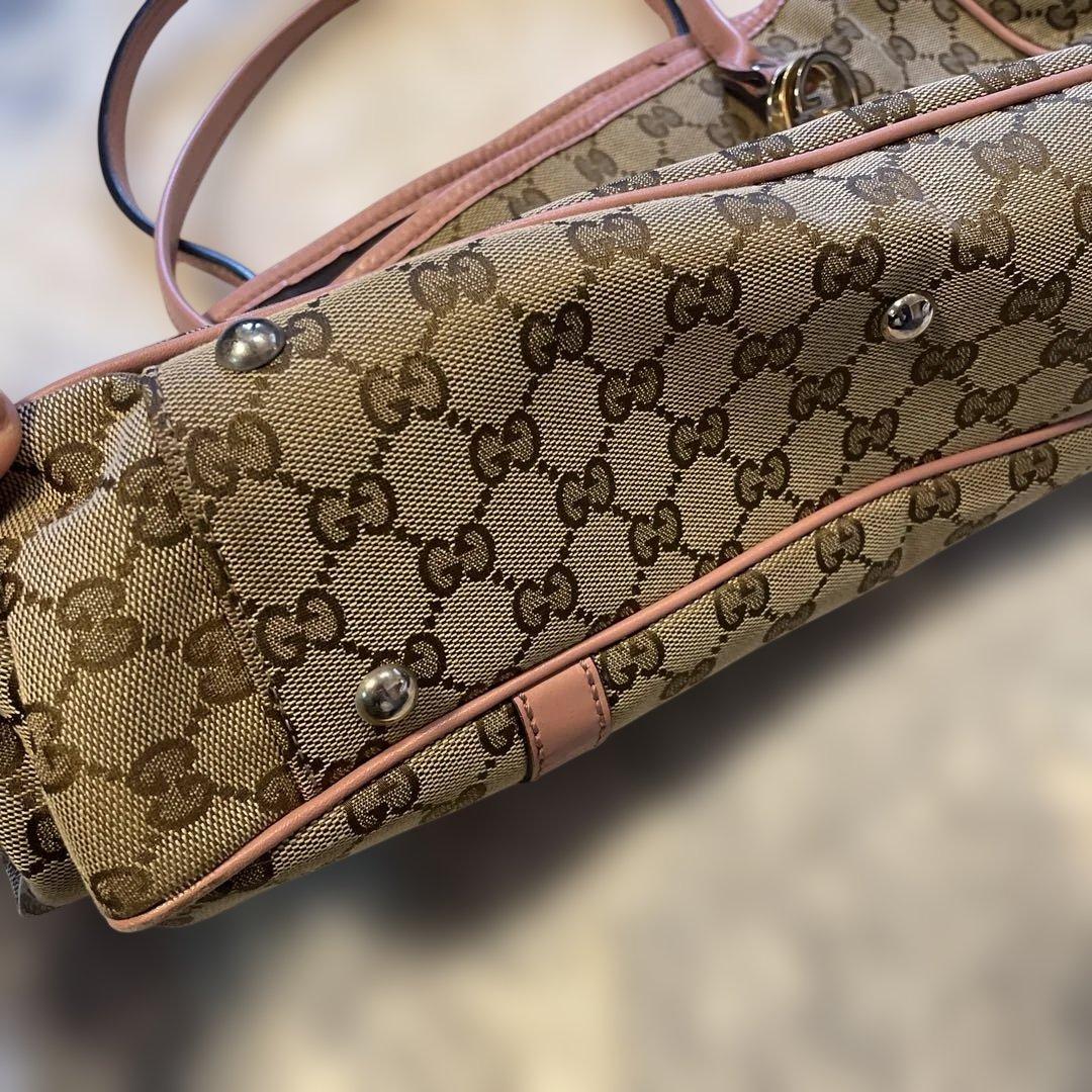 Gucci GGパターン トートバッグ ベージュ/ピンク