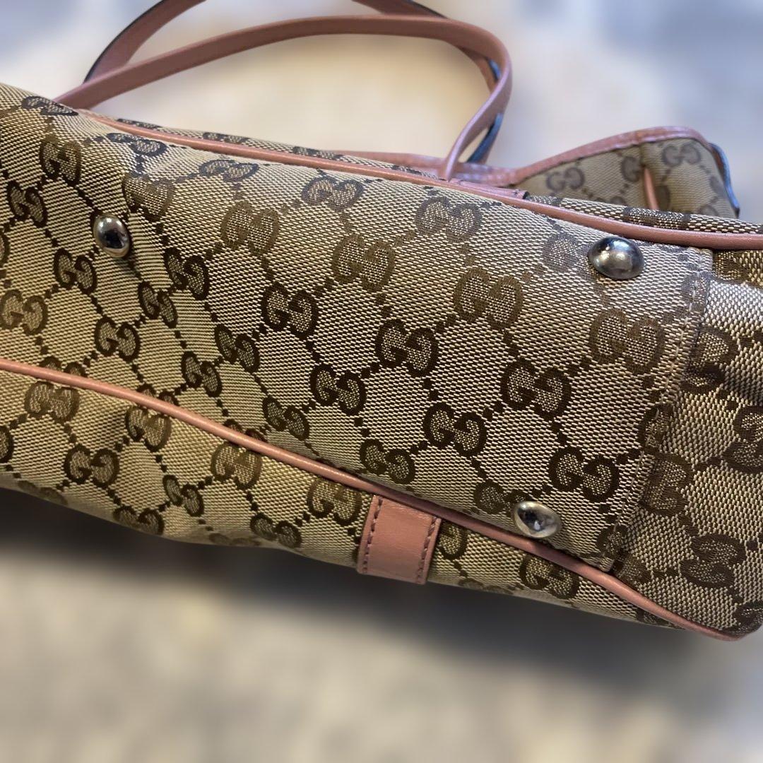 Gucci GGパターン トートバッグ ベージュ/ピンク