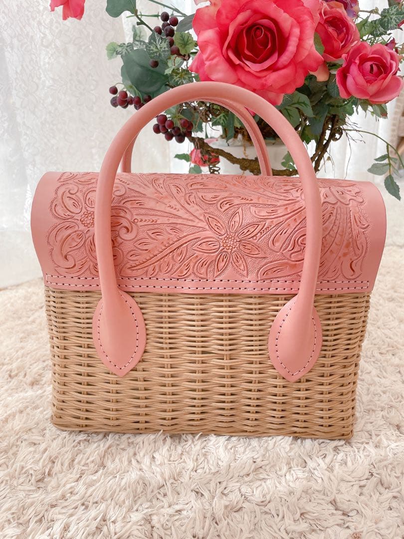 グレースコンチネンタル カービング カゴバッグCarving Basket MS