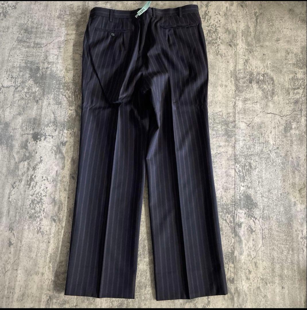 至高 極上ウール ピンクストライプ VERSACE ネクタイ ダブルスーツ